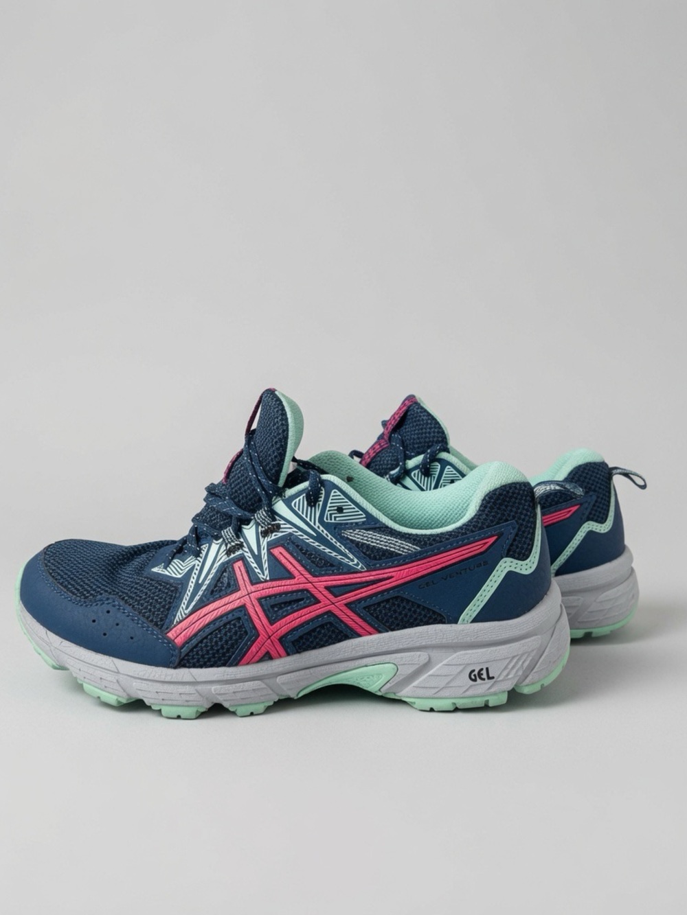 Asics Navy, Pink & Mint Green Women's GEL Running Sneakers